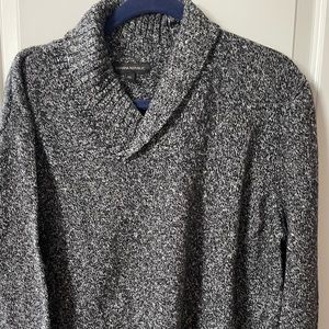 New without tags Banana Republic black and white cotton and merino wool sweater